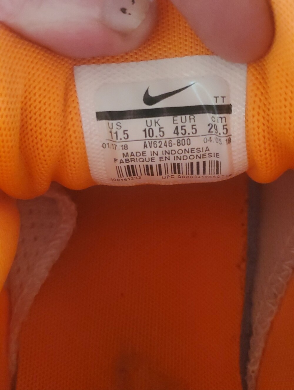 Nike Air Max 95 Orange Sneakers 'Just Do It' - Picture 7 of 7